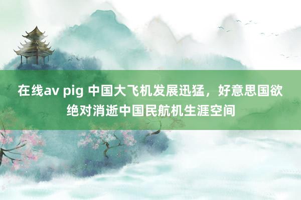 在线av pig 中国大飞机发展迅猛，好意思国欲绝对消逝中国民航机生涯空间