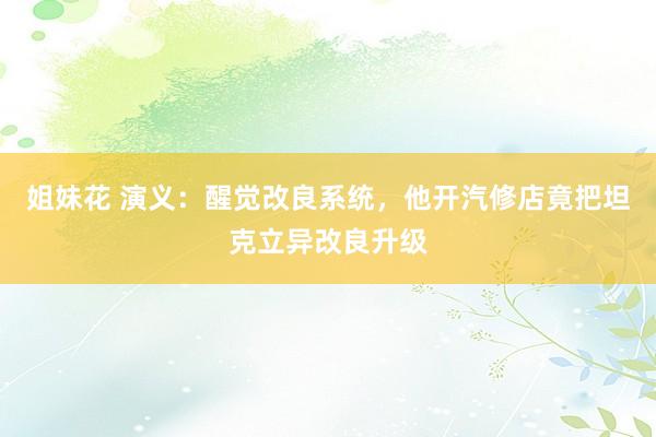 姐妹花 演义：醒觉改良系统，他开汽修店竟把坦克立异改良升级